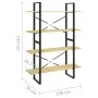 4-stufiges Regal aus massivem Kiefernholz, 100 x 30 x 140 cm von vidaXL, Bücherregale und Regale - Ref: Foro24-806482, Preis:...