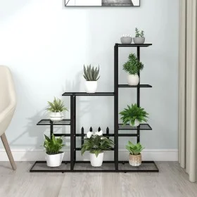 Schwarzer Blumenständer aus Metall, 94,5 x 25 x 88 cm von vidaXL, Topfständer - Ref: Foro24-336112, Preis: 51,86 €, Rabatt: %