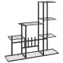 Schwarzer Blumenständer aus Metall, 94,5 x 25 x 88 cm von vidaXL, Topfständer - Ref: Foro24-336112, Preis: 51,86 €, Rabatt: %