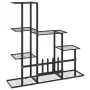 Schwarzer Blumenständer aus Metall, 94,5 x 25 x 88 cm von vidaXL, Topfständer - Ref: Foro24-336112, Preis: 51,86 €, Rabatt: %