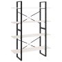 4-stöckiges Regal aus massivem Kiefernholz weiß 100x30x140 cm von vidaXL, Bücherregale und Regale - Ref: Foro24-806483, Preis...