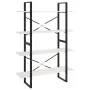 Solid white pine wood 4-level shelf 100x30x140 cm by vidaXL, Bookcases and shelves - Ref: Foro24-806483, Price: 78,98 €, Disc...