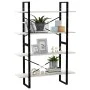 Solid white pine wood 4-level shelf 100x30x140 cm by vidaXL, Bookcases and shelves - Ref: Foro24-806483, Price: 78,98 €, Disc...