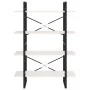 Solid white pine wood 4-level shelf 100x30x140 cm by vidaXL, Bookcases and shelves - Ref: Foro24-806483, Price: 78,98 €, Disc...