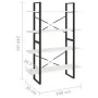 Solid white pine wood 4-level shelf 100x30x140 cm by vidaXL, Bookcases and shelves - Ref: Foro24-806483, Price: 78,98 €, Disc...