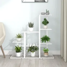 Blumenständer aus weißem Metall, 94,5 x 25 x 88 cm von vidaXL, Topfständer - Ref: Foro24-336113, Preis: 48,94 €, Rabatt: %