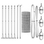 Cerca Euro con 7 postes flanqueados 0.4x10 m de acero galvanizado by , fence panels - Ref: Foro24-3350989, Price: 73,69 €, Di...