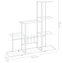 Blumenständer aus weißem Metall, 94,5 x 25 x 88 cm von vidaXL, Topfständer - Ref: Foro24-336113, Preis: 49,84 €, Rabatt: %