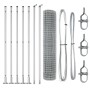 Cerca Euro de  con 7 postes con brida 1.4x10 m de acero galvanizado | Foro24.es | Tu tienda online para hogar, jardín y más Foro24.es