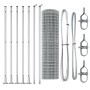 Cerca Euro de  con 13 Poste Flanjado 0.8x25 m de Acero Galvanizado | Foro24.es | Tu tienda online para hogar, jardín y más Foro24.es