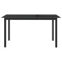 Aluminum and black glass garden table 150x90x74 cm by vidaXL, Garden tables - Ref: Foro24-312201, Price: 142,50 €, Discount: %