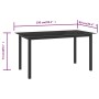 Aluminum and black glass garden table 150x90x74 cm by vidaXL, Garden tables - Ref: Foro24-312201, Price: 142,50 €, Discount: %