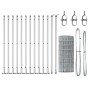 Cerca Euro con 13 postes flangiados 0.4x25 m de acero galvanizado de , Paneles de vallas - Ref: Foro24-3351033, Precio: 124,0...