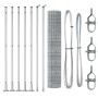 Cerca Euro con 7 Postes Flangados 1.5x10 m Acero Galvanizado de , Paneles de vallas - Ref: Foro24-3351057, Precio: 152,52 €, ...
