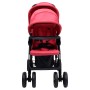 Carrito para gemelos tandem de acero rojo de vidaXL, Cochecitos de bebé - Ref: Foro24-10351, Precio: 204,71 €, Descuento: %