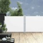 Toldo lateral retráctil para patio color crema 140x1200 cm