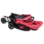 Red steel tandem twin cart by vidaXL, Baby strollers - Ref: Foro24-10351, Price: 201,54 €, Discount: %
