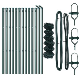 Cerca de malla con 13 postes 0.6x25 m Acero