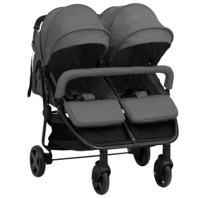 Dunkelgrauer und schwarzer Manschettenknöpfe-Trolley aus Stahl von vidaXL, Kinderwagen - Ref: Foro24-10360, Preis: 235,89 €, ...