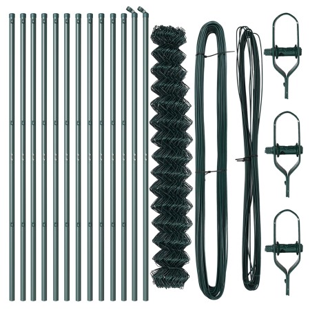 Cerca de eslabones de cadena Juego de 2 Verde Acero galvanizado de , Paneles de vallas - Ref: Foro24-3351092, Precio: 201,76 ...