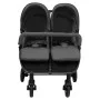 Carrito para gemelos de acero gris oscuro y negro de vidaXL, Cochecitos de bebé - Ref: Foro24-10360, Precio: 235,72 €, Descue...