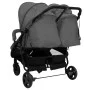 Carrito para gemelos de acero gris oscuro y negro de vidaXL, Cochecitos de bebé - Ref: Foro24-10360, Precio: 235,72 €, Descue...