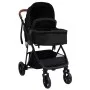 3-in-1-Kinderwagen aus anthrazitgrauem und schwarzem Stahl von vidaXL, Kinderwagen - Ref: Foro24-10330, Preis: 278,82 €, Raba...