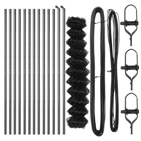 Cerca de eslabones de cadena con 13 postes 1x25 m Acero galvanizado Gris von , Zaunpaneele - Ref: Foro24-3351113, Preis: 205,...