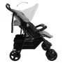 Hellgrauer Manschettenknopfwagen aus Stahl von vidaXL, Kinderwagen - Ref: Foro24-10341, Preis: 202,89 €, Rabatt: %