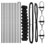 Cerca de Eslabones de Cadena Conjunto de 2 Gris Acero 25 x 1 m de , Paneles de vallas - Ref: Foro24-3351117, Precio: 151,81 €...