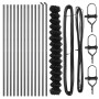 Cerca de Malla de Cadena Set de 2 Gris Acero 25 x 1.5 m de , Paneles de vallas - Ref: Foro24-3351120, Precio: 200,91 €, Descu...