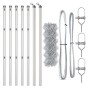 Cerca de Eslinga con 7 Postes 0.8x10 m Acero Galvanizado de , Paneles de vallas - Ref: Foro24-3351124, Precio: 77,28 €, Descu...