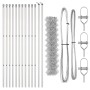 Cerca de cadena con 13 postes 1.2x25 m Acero galvanizado de , Paneles de vallas - Ref: Foro24-3351145, Precio: 166,21 €, Desc...