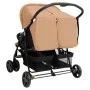 Taupegrauer Doppelwagen aus Stahl von vidaXL, Kinderwagen - Ref: Foro24-10343, Preis: 210,95 €, Rabatt: %