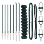 Cerca de eslabones de cadena con 7 postes de pica 1.4x10 m acero galvanizado de , Paneles de vallas - Ref: Foro24-3351159, Pr...
