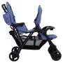 Tandemwagen für Manschettenknöpfe aus marineblauem Stahl von vidaXL, Kinderwagen - Ref: Foro24-10350, Preis: 215,71 €, Rabatt: %