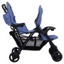 Tandemwagen für Manschettenknöpfe aus marineblauem Stahl von vidaXL, Kinderwagen - Ref: Foro24-10350, Preis: 211,01 €, Rabatt: %