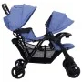 Tandemwagen für Manschettenknöpfe aus marineblauem Stahl von vidaXL, Kinderwagen - Ref: Foro24-10350, Preis: 215,71 €, Rabatt: %