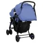 Tandemwagen für Manschettenknöpfe aus marineblauem Stahl von vidaXL, Kinderwagen - Ref: Foro24-10350, Preis: 215,71 €, Rabatt: %