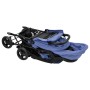 Tandemwagen für Manschettenknöpfe aus marineblauem Stahl von vidaXL, Kinderwagen - Ref: Foro24-10350, Preis: 211,01 €, Rabatt: %