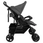 Carrito para gemelos de acero gris oscuro de vidaXL, Cochecitos de bebé - Ref: Foro24-10342, Precio: 217,20 €, Descuento: %