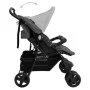 Carrito para gemelos de acero gris oscuro de vidaXL, Cochecitos de bebé - Ref: Foro24-10342, Precio: 217,20 €, Descuento: %