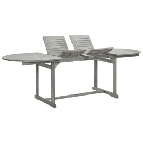 Solid acacia wood garden dining table (160-240)x100x75 cm by vidaXL, Garden tables - Ref: Foro24-316572, Price: 367,38 €, Dis...