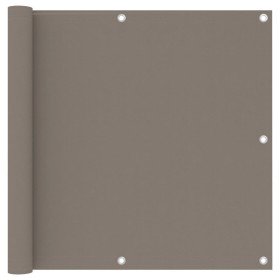Toldo para balcón de tela oxford gris taupe 90x500 cm