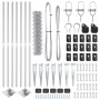 Cerca de Eslabones de Cadena con 7 Postes de Espiga 1.4x10 m Acero Galvanizado de , Paneles de vallas - Ref: Foro24-3351215, ...