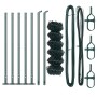 Cerca de Malla Metálica con 7 Postes Flangados 0.6x10 m Acero Galvanizado by , fence panels - Ref: Foro24-3351227, Price: 84,...