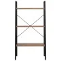 Standing shelving unit with 3 shelves dark brown and black 56x35x108 cm by vidaXL, Bookcases and shelves - Ref: Foro24-336362...