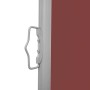 Toldo lateral retráctil para patio marrón 140x1200 cm