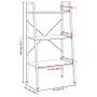 Standing shelving unit with 3 shelves dark brown and black 56x35x108 cm by vidaXL, Bookcases and shelves - Ref: Foro24-336362...