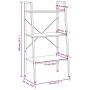 Standregal mit 3 Böden dunkelbraun und schwarz 56x35x108 cm von vidaXL, Bücherregale und Regale - Ref: Foro24-336362, Preis: ...